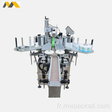 Autocollant automatique à deux côtés Machine d&#39;étiquetage de bouteille plate